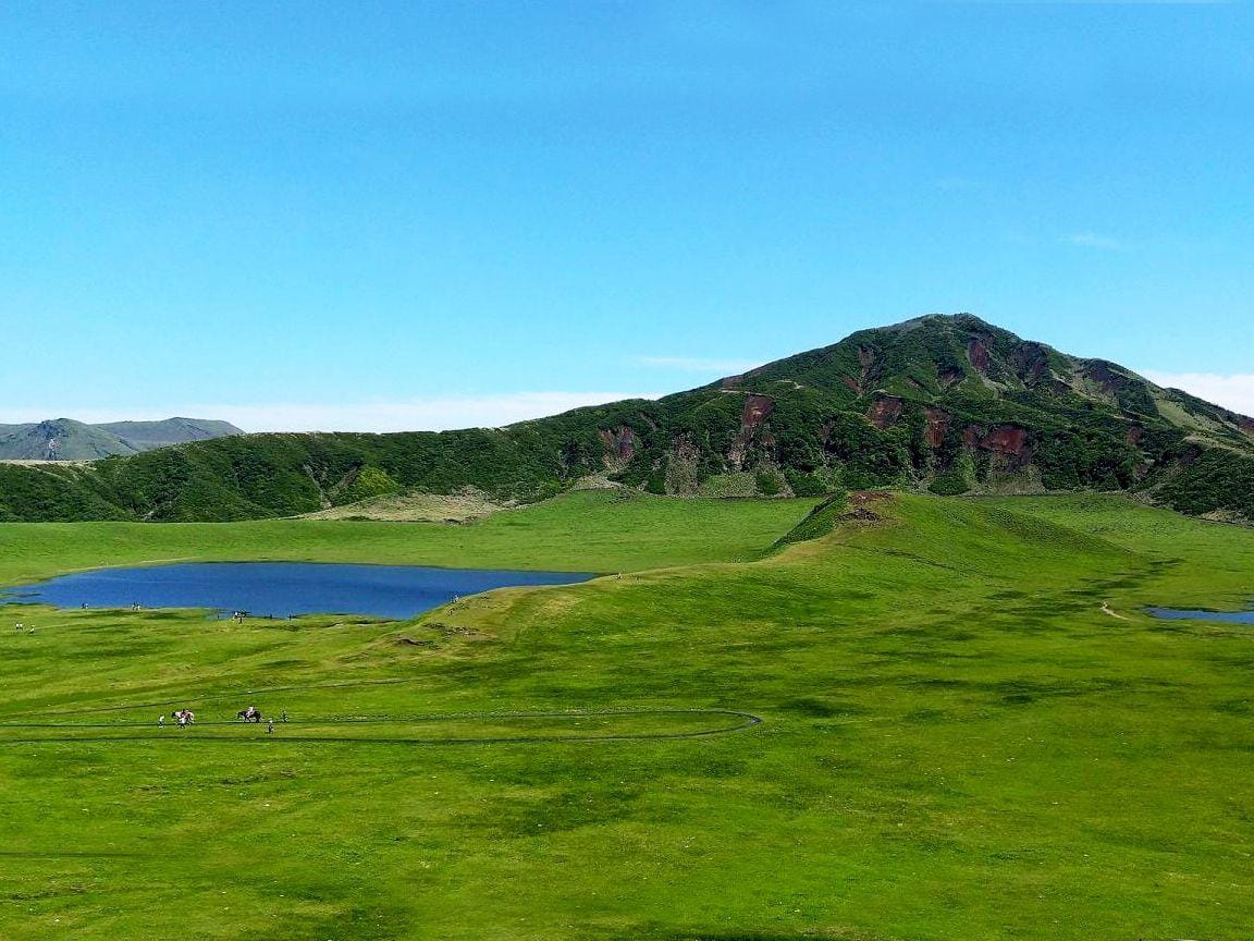 Kusasenri grasslands at Mt. Aso, Kumamoto
